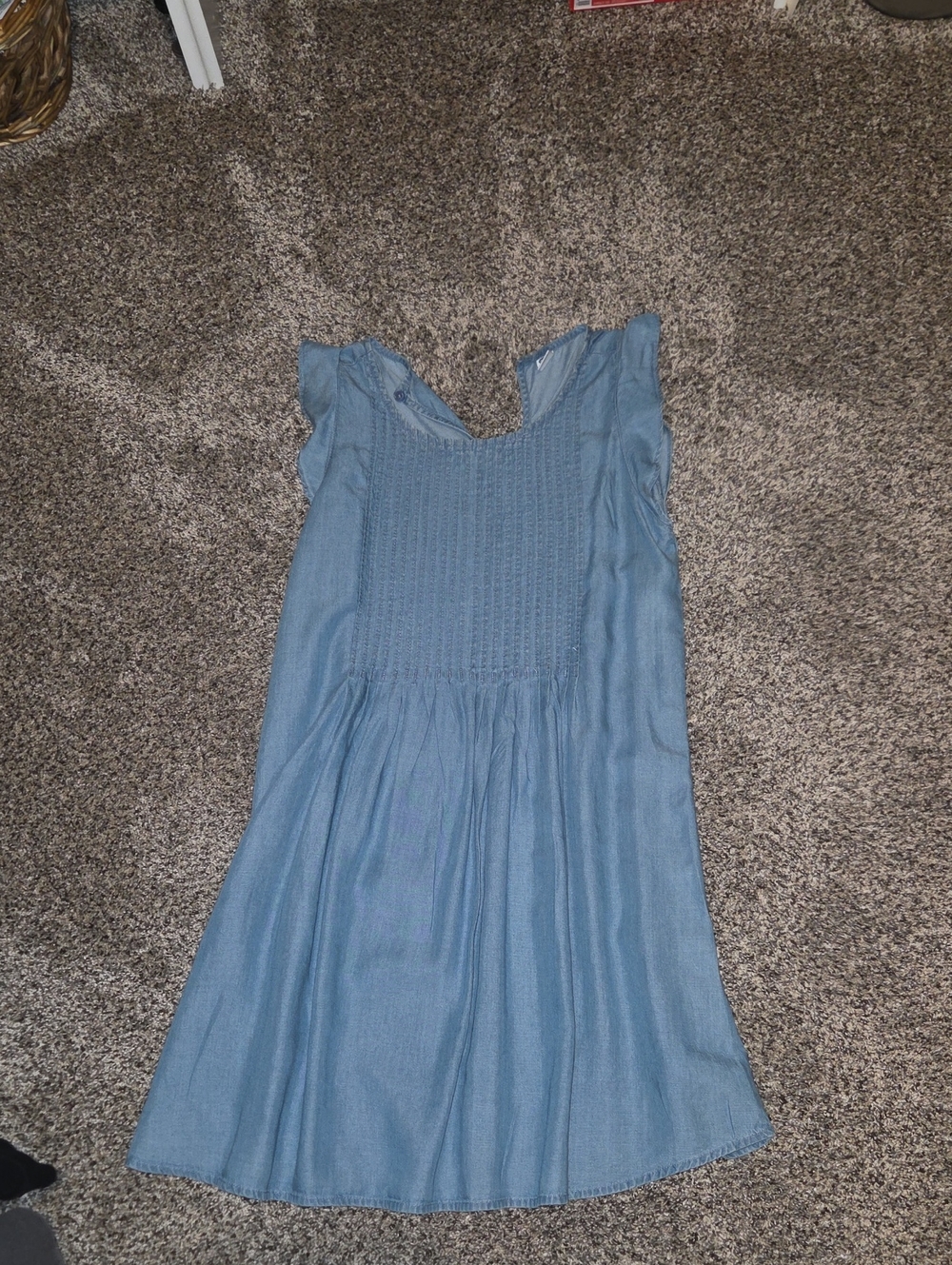 Old Navy Blue Smocked Flutter-Sleeve Casual womans' Dress